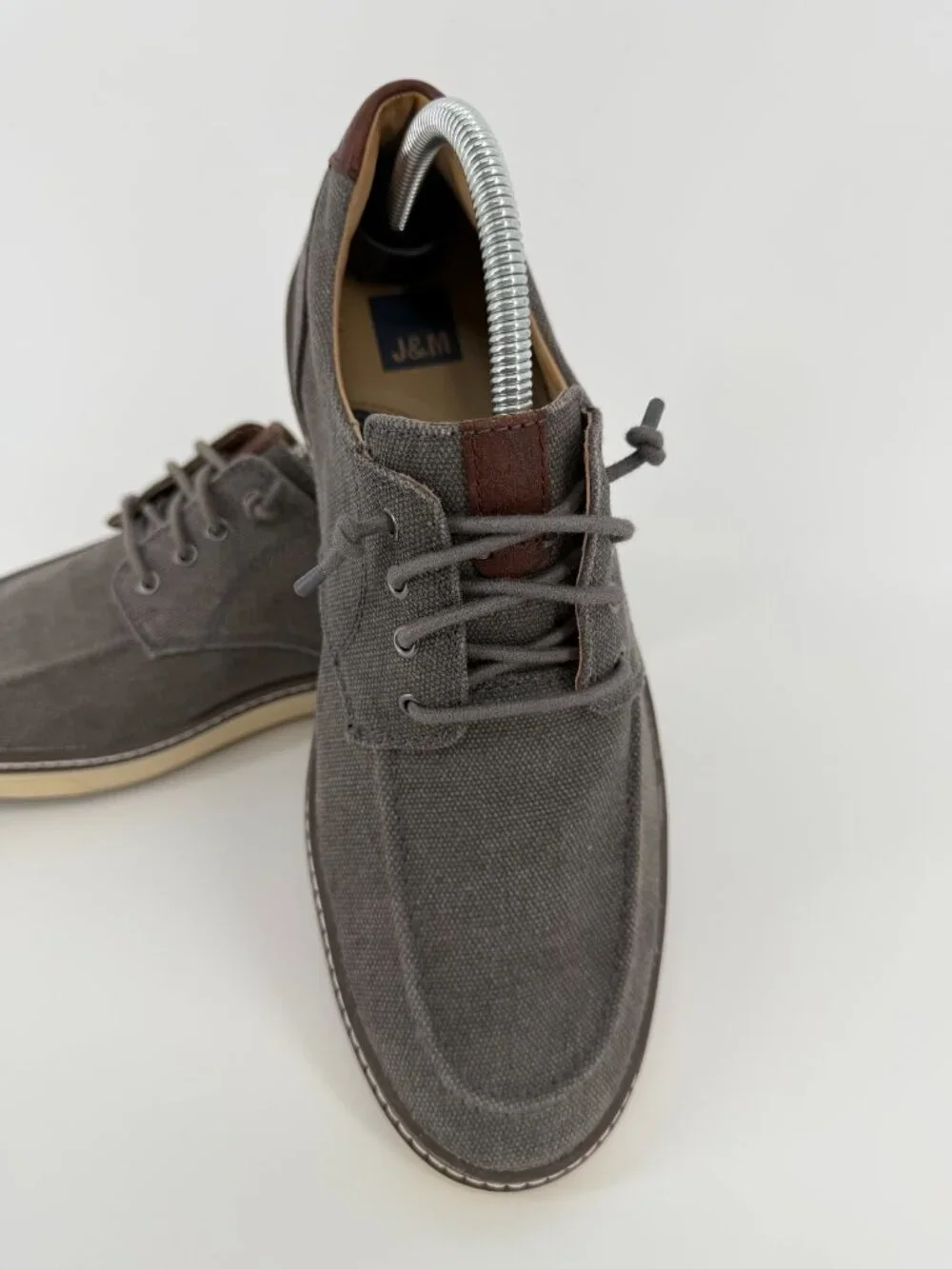 Johnston & Murphy Gray Canvas Casual Oxford Shoes Men’s 8.5